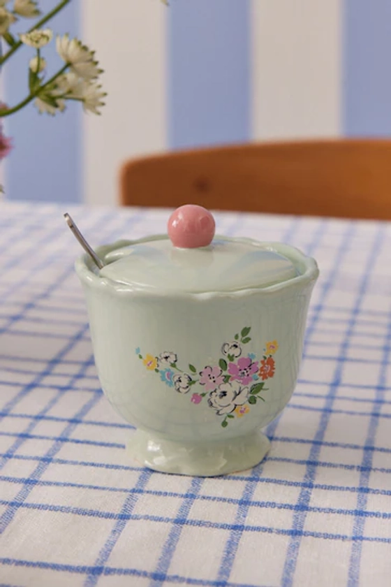 Buy Cath Kidston Green Feels Like Home Sugar Bowl & Spoon Set from the Next UK online shop