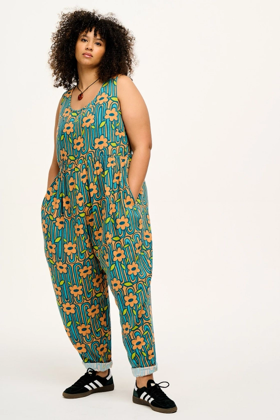 Bowie Jumpsuit: ORGANIC COTTON - Edie Floral