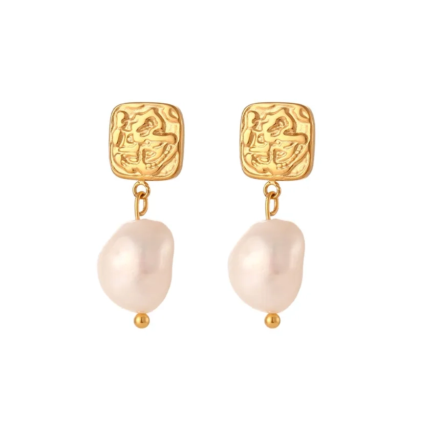 Earrings classic pearl