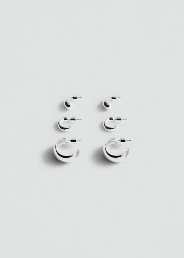 Set of hoop earrings - Women | MANGO United Kingdom