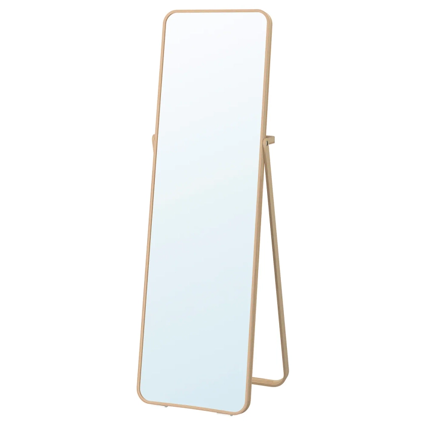 IKORNNES Miroir sur pied, frêne, 52x167 cm, sans plomb - IKEA