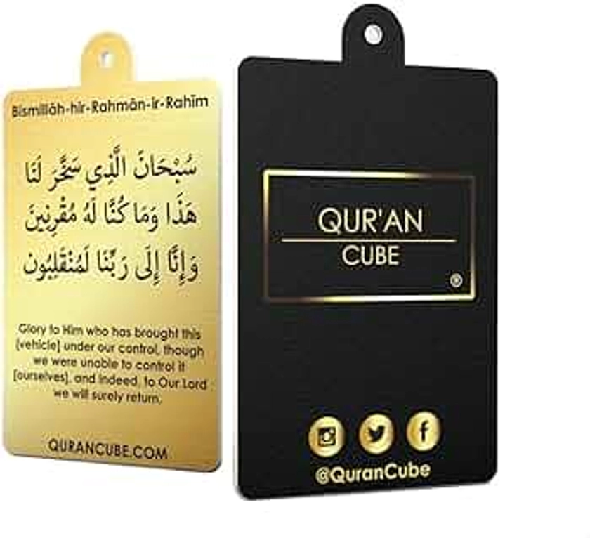 Quran CubeⓇ Scent Card & Travel Dua Dua For Travelling/Safar Dua/Travel Prayer Oud Intense