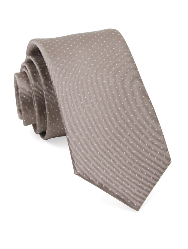 Mini Dots Sandstone Tie | Silk Ties | Tie Bar