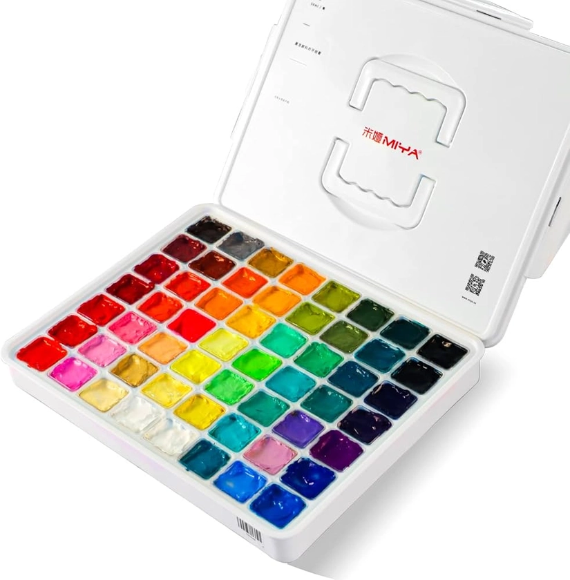 HIMI de peinture gouache 56 couleurs x 30 ml avec étui de transport portable, design unique en forme de tasse gelée, non toxique – pour les débutants, les étudiants, les artistes : Amazon.fr: Cuisine et Maison