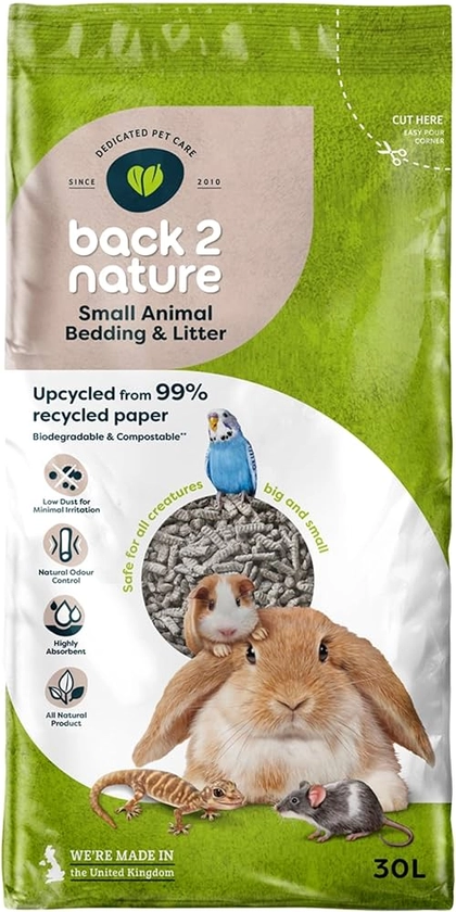back-2-nature Small Animal Bedding and Litter 30 l (pack of 1) (packaging may vary)
