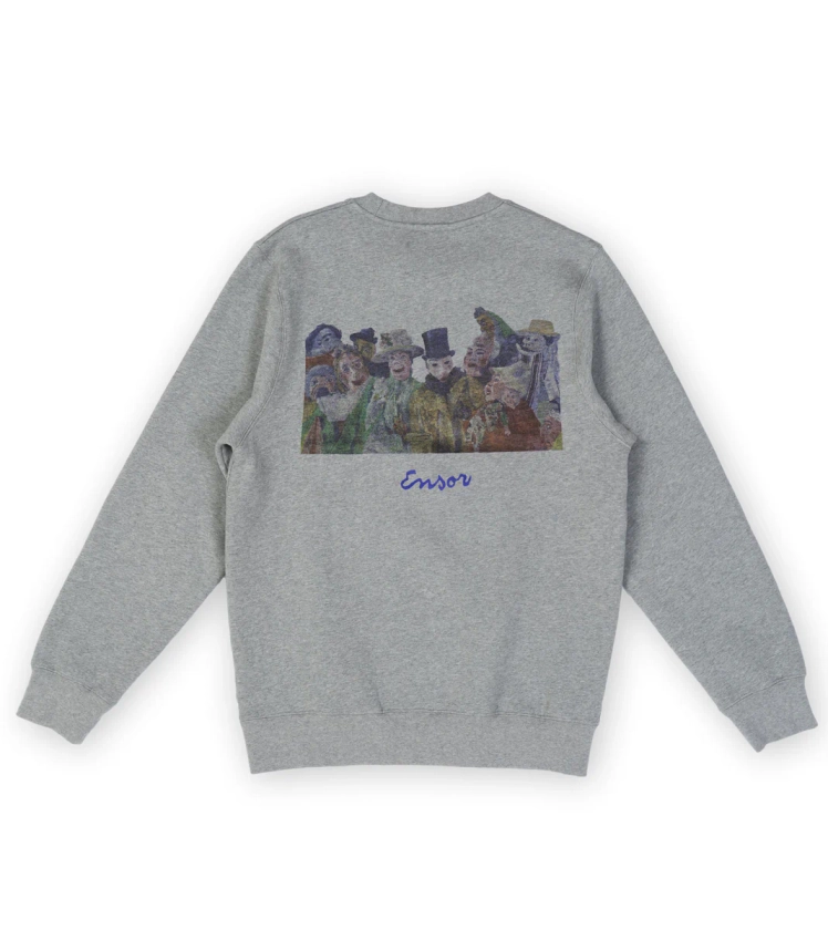 HAVEN SURF x KMSKA - 'The Intrigue by James Ensor' Sweat - Heather Grey