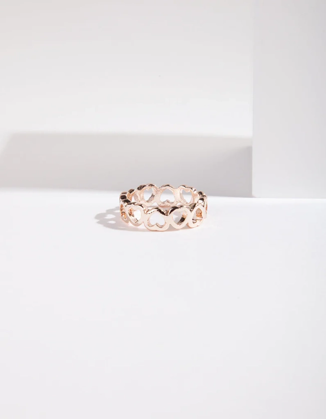 Rose Gold Heart Band Ring