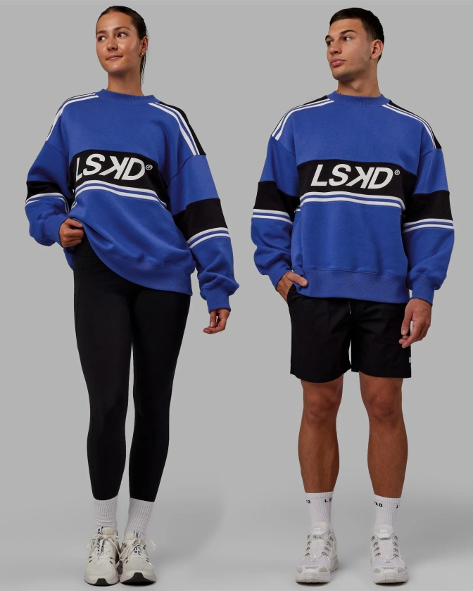 Unisex A-Team Sweater Oversize - Power Cobalt-Black | LSKD