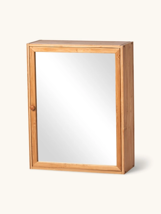 Mirror cabinet | Bamboo/glass. 38 x 49 x 15 cm. | Søstrene Grene