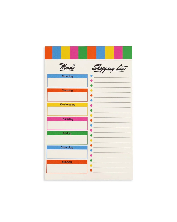 Magnetic Shopping List - Colorblock