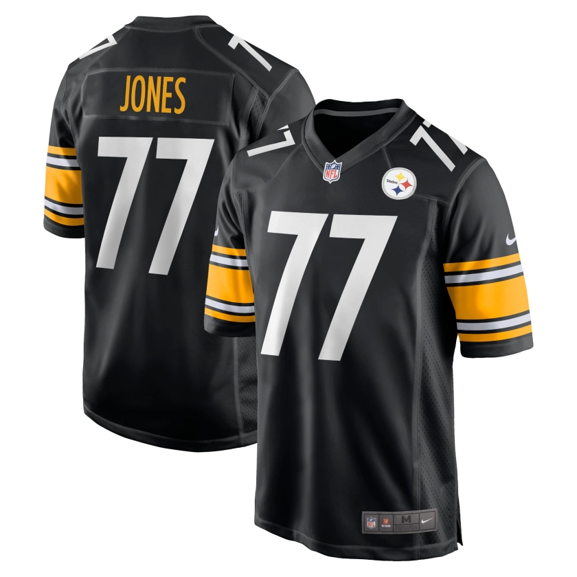 Pittsburgh Steelers Nike Home Game Jersey 2023 NFL Draft First Round Pick - Black - Broderick Jones - Mens