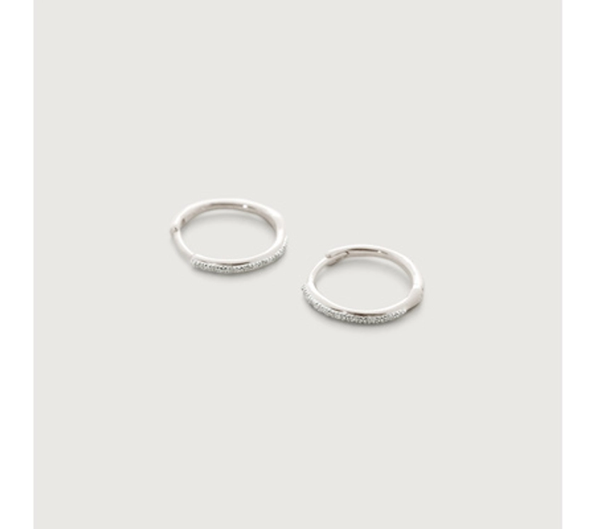 Riva Diamond Small Hoop Earrings | Monica Vinader