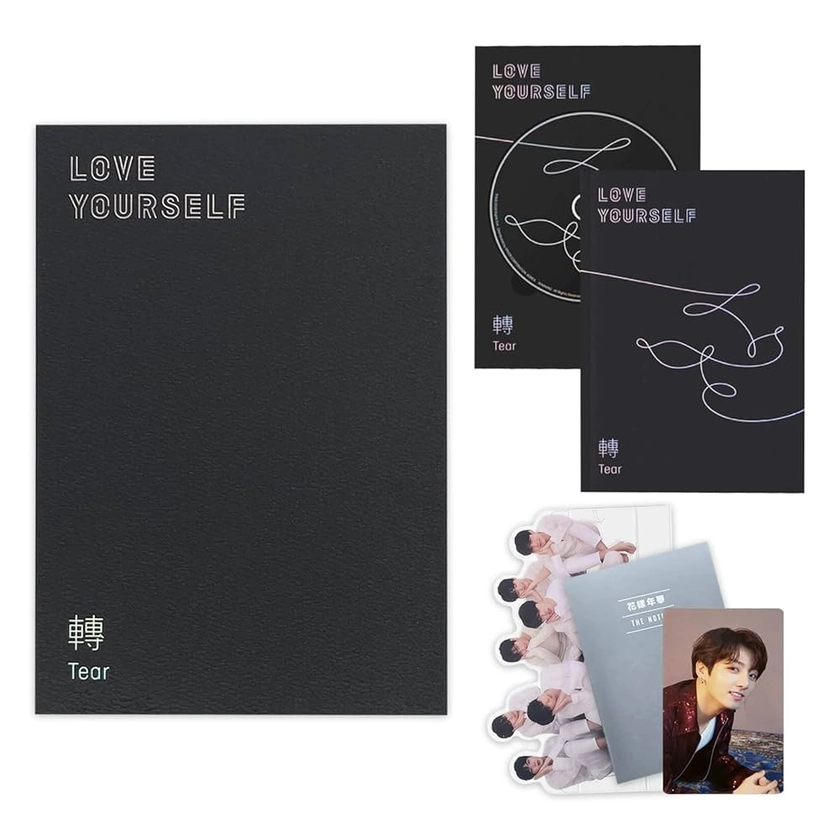 BTS - 3rd Full Album [LOVE YOURSELF 轉 'Tear'] (O Ver.) Photobook + CD + Mini Book + Photocard + Standing Photo + 2 Pin Button Badges