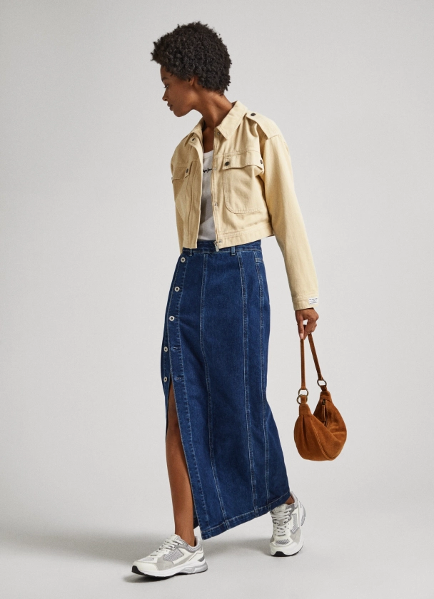 JUPE MIDI EN DENIM