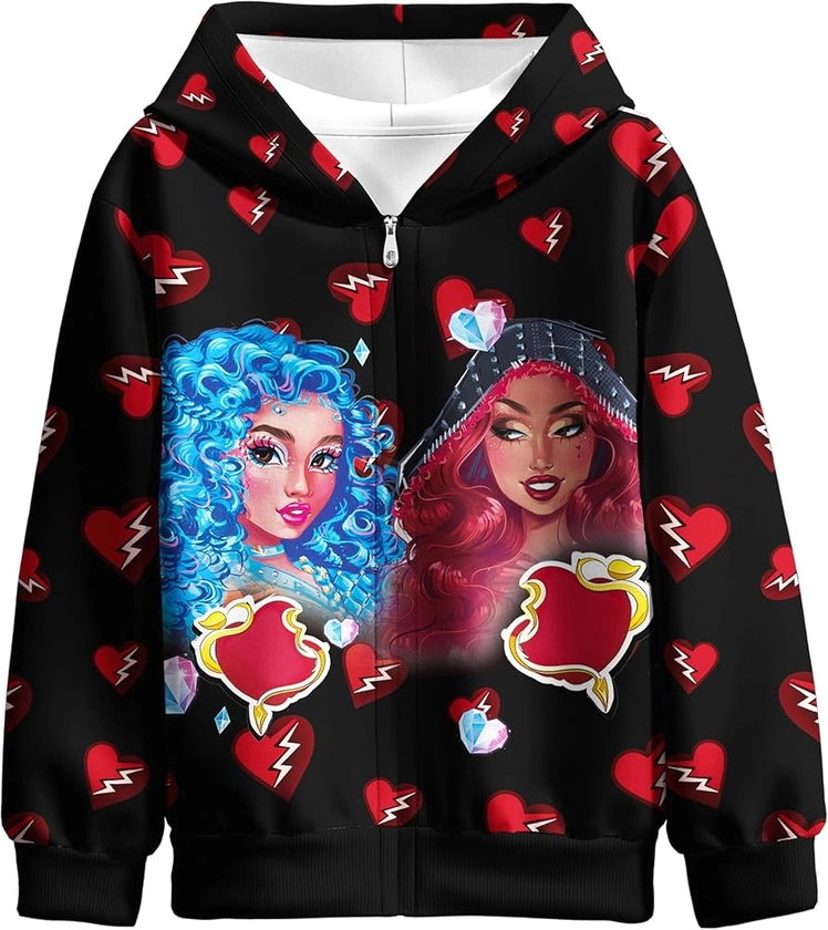 Aepotumn Descendants 4 Hoodie For Girls Rise Red Chloe Hoodie Kids Hooded Pullover Sweatshirt Casual Coats Outerwear for Girls