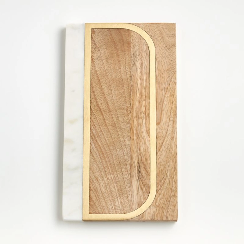 "D" Monogrammed Serving Board + Reviews | Crate & Barrel