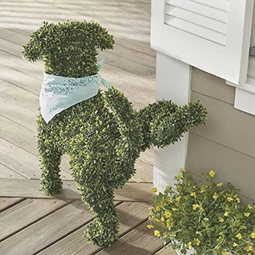 SAYOO Decorative Peeing Dog in 4 Styles Green Lifelike Artificial Dogs for Outdoor - Walmart.com