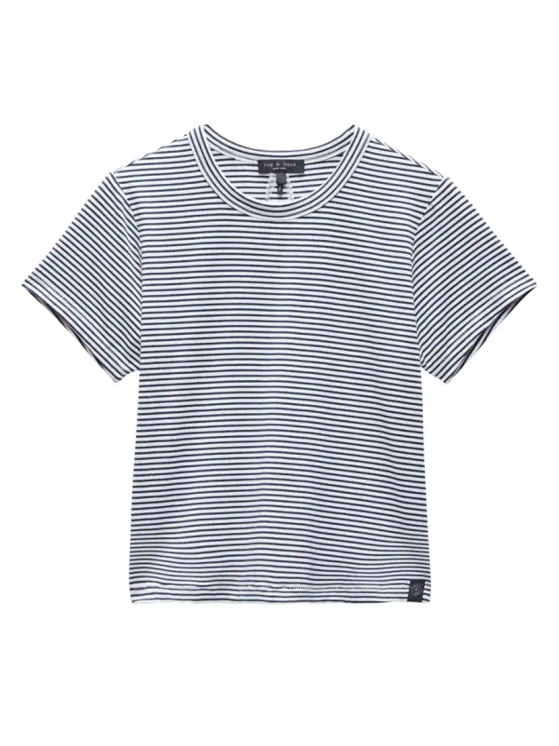 Shop rag & bone Luca Stripe Baby Tee | Saks Fifth Avenue