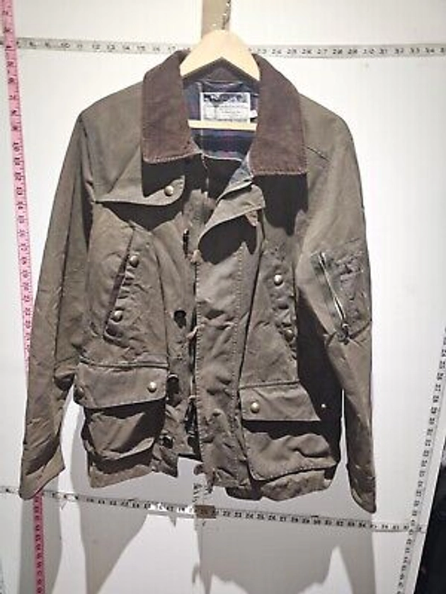 Joules Wax Jacket Mens Medium Brown Utility Military Country Express Shipping | eBay