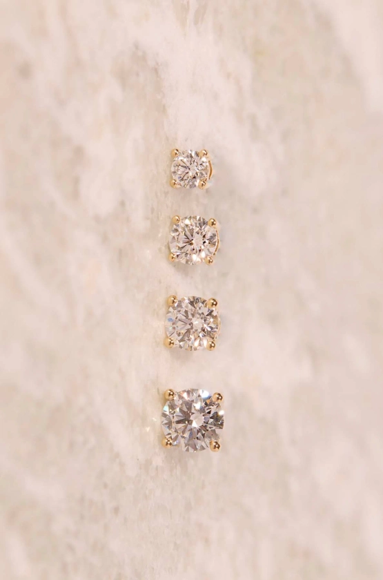 MILESTONE DIAMOND STUD PAIR