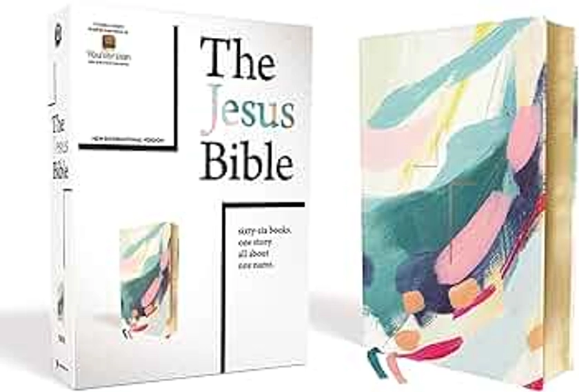 The Jesus Bible Artist Edition, NIV, Leathersoft, Multi-color/Teal, Comfort Print