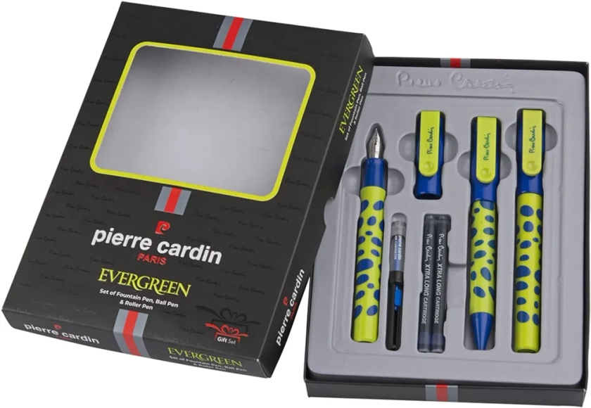 Pierre Cardin Evergreen Gift Set | Set Of Ball Pen, Roller Pen & Fountain Pen | Free converter & 2 Extra Cartridges | Color & Design May Vary | Blue Ink, Pack Of 1 : Amazon.in: Office Products