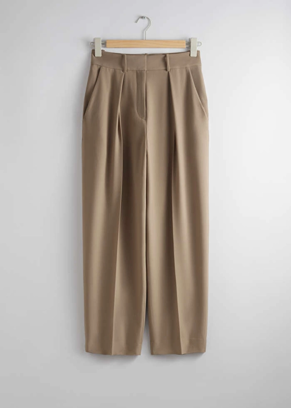 Pantalon fuselé habillé - Beige - Tailored Trousers - & Other Stories FR