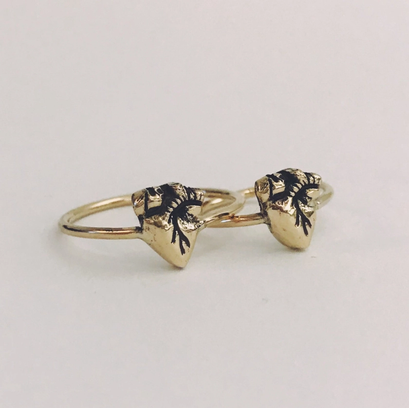 9ct Eco Gold Heart Band Ring