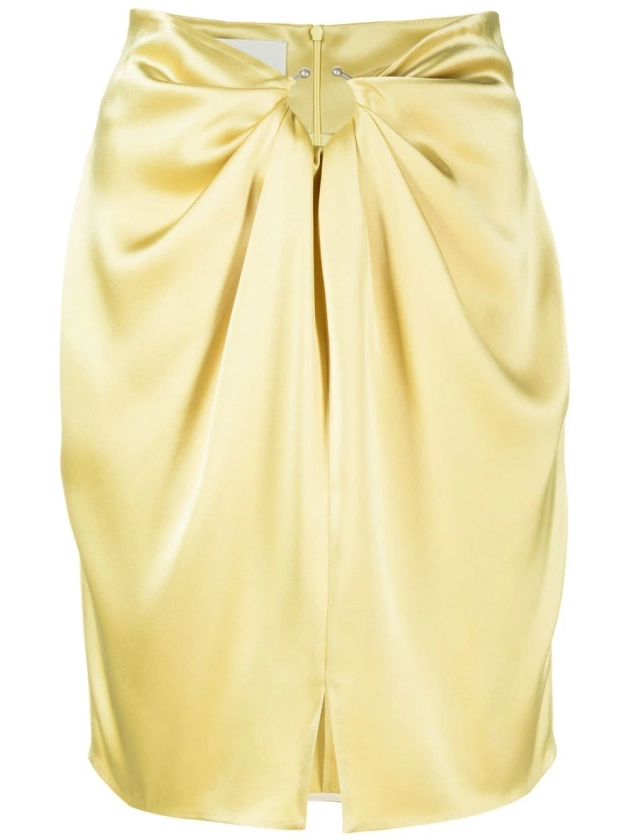 Nanushka Draped Satin Mini Skirt - Farfetch