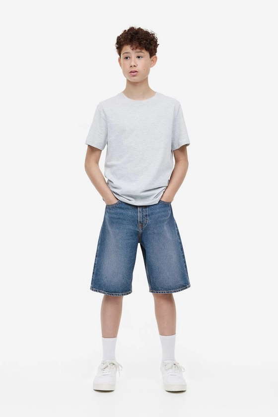 Loose Fit Denim shorts - Denim blue - Kids | H&M GB
