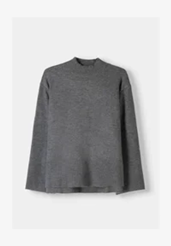 Bershka HIGH NECK - Pullover - dark grey/gris foncé - ZALANDO.FR