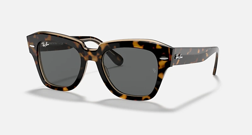 STATE STREET Sunglasses in Havana On Transparent Brown and Grey - RB2186 | Ray-Ban® GB