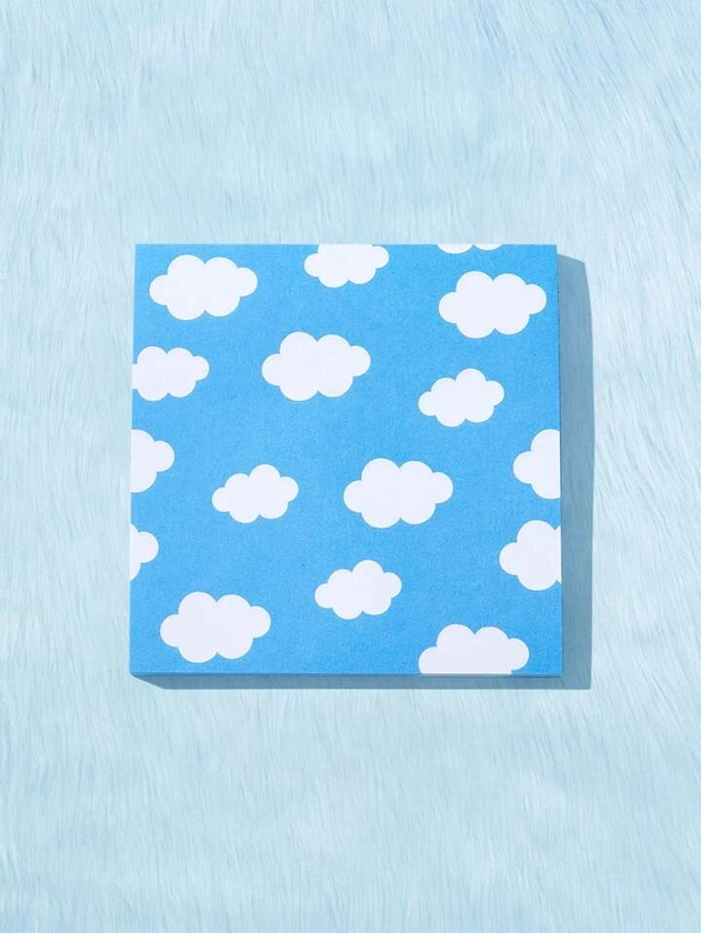 Kawaii 1pc Cloud Pattern Sticky Note,Cute Easy To Post Sticky Note