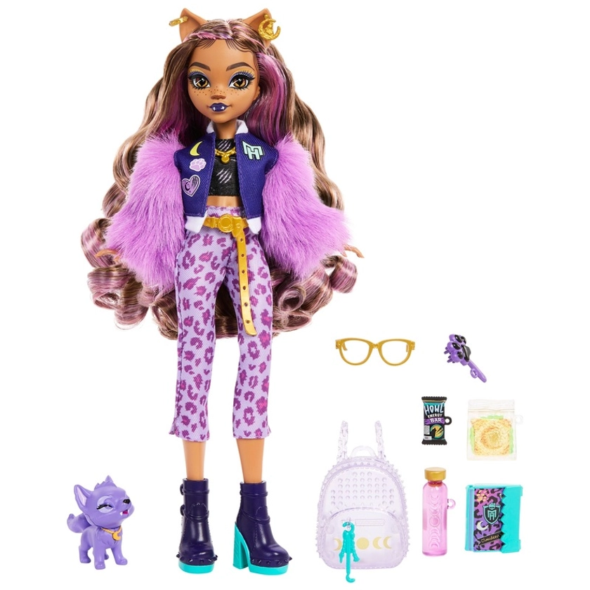 Monster High - Poupée Clawdeen avec Animal de Compagnie et Accessoires