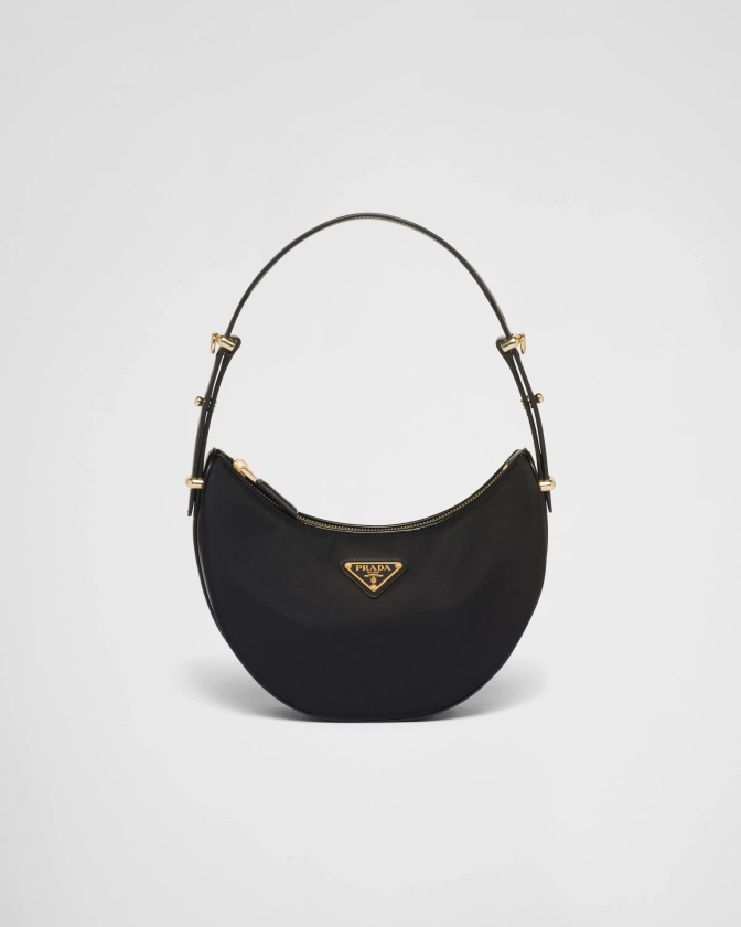 Prada Arqué Re-Nylon and brushed leather shoulder bag