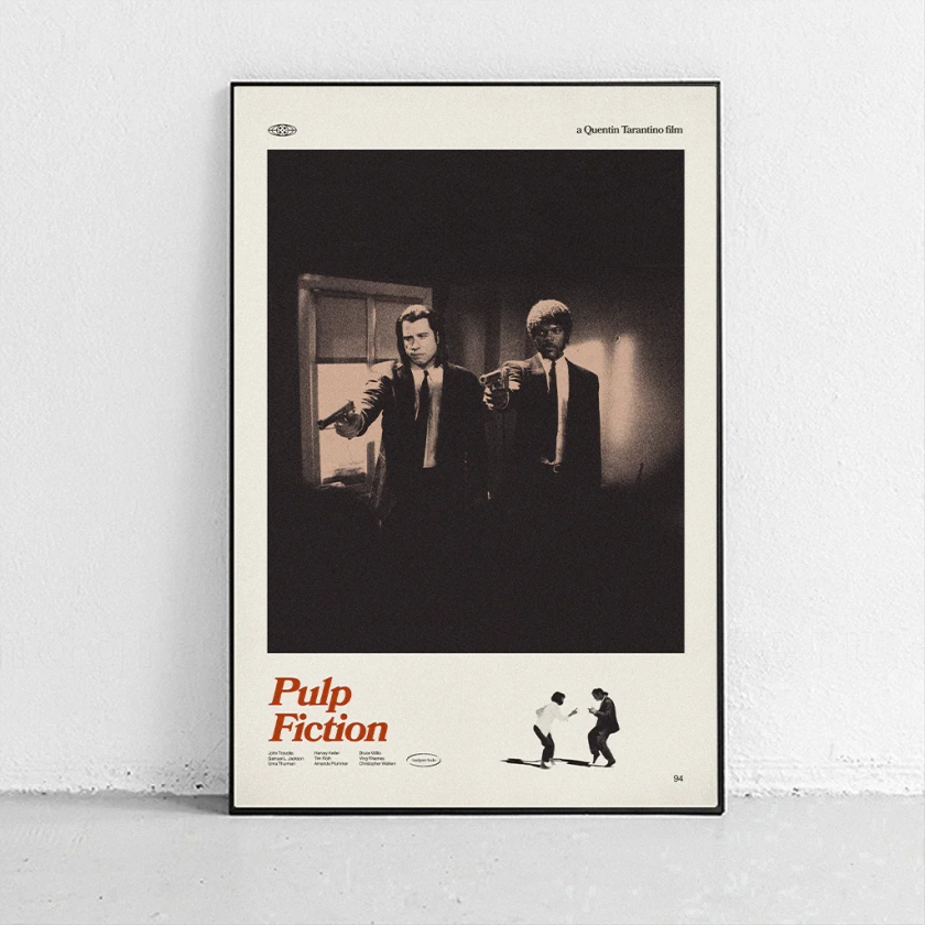Pulp Fiction Dance poster midcentury modern