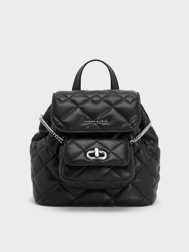 Aubrielle Quilted Backpack - Noir