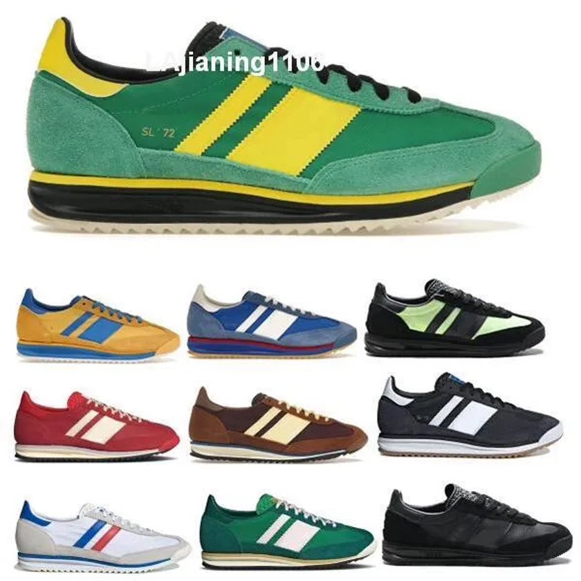SL 72 Og Designer Running Shoes For Man Woman Trainer Classic Casual Sneaker Sl72 RS Maroon Preloved Brown Blue White Red Green Yellow Size 5.5 - 12