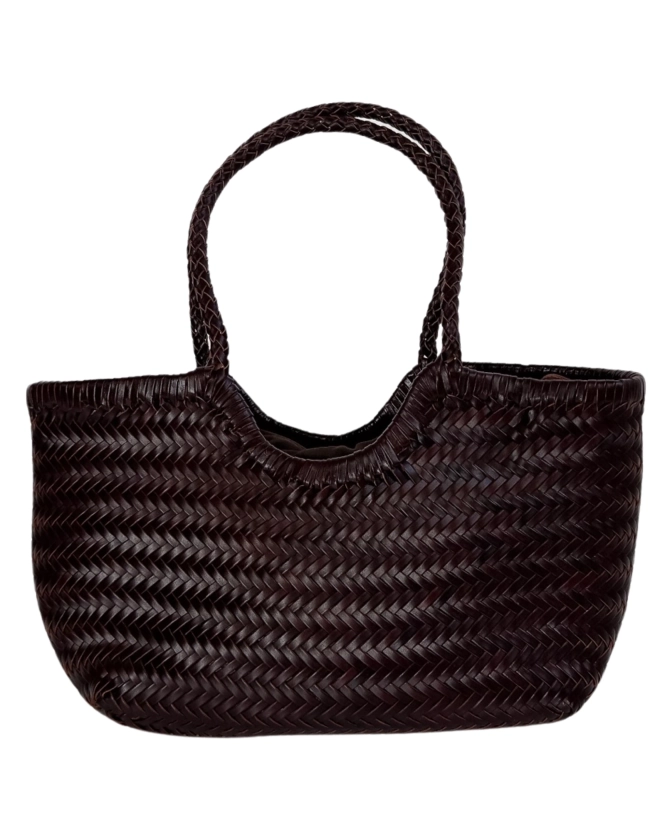 LEATHER WOVEN BAG