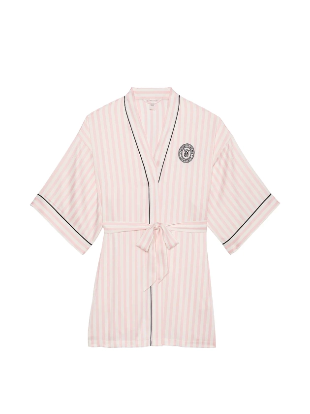 Buy Satin Short Piped Robe - Order Robes online 1125002200 - Victoria's Secret US