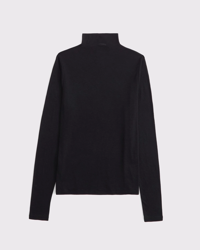 Women's Long-Sleeve Grown-On Mockneck Top | Women's Tops | Abercrombie.com