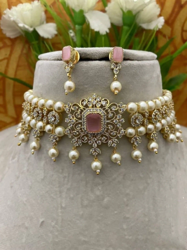 Kundan Necklace, Rajsathani Jewelry,ad Choker, Indian Jewelry, Sabyasachi Wedding Necklace,engagement Necklace,wedding Set,kundan Choker - Etsy UK