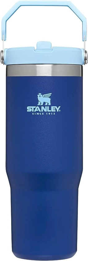 Amazon.com: STANLEY IceFlow Stainless Steel Tumbler with Straw - Vacuum Insulated Water Bottle for Home, Office or Car - Reusable Cup with Straw Leakproof Flip - Cold for 12 Hours or Iced for 2 Days (Lapis) : Home & Kitchen