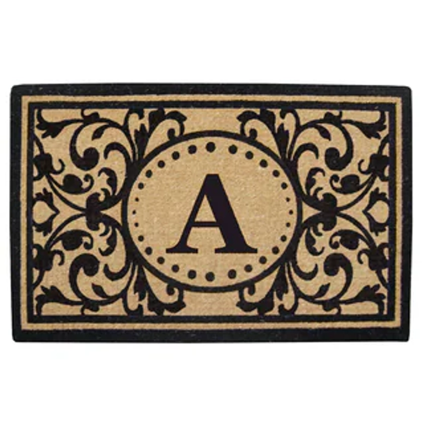 Heritage Heavy-duty Coir Decorative Monogrammed Doormat - 30 inches x 48 inches | Overstock.com Shopping - The Best Deals on Door Mats | 20396728