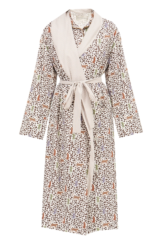 Kimono Leopardo Off com Listras - Anotheroom - Sleepwear