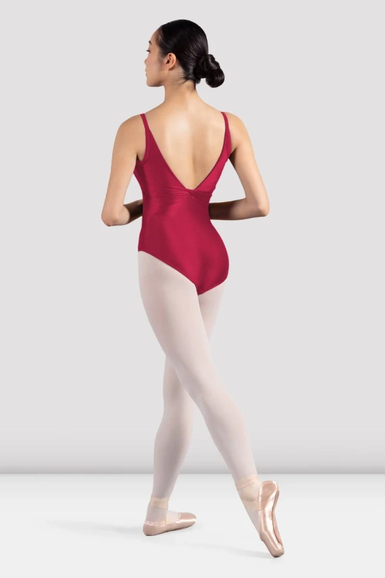 Tween Mirella Glow Low Back Leotard, Red