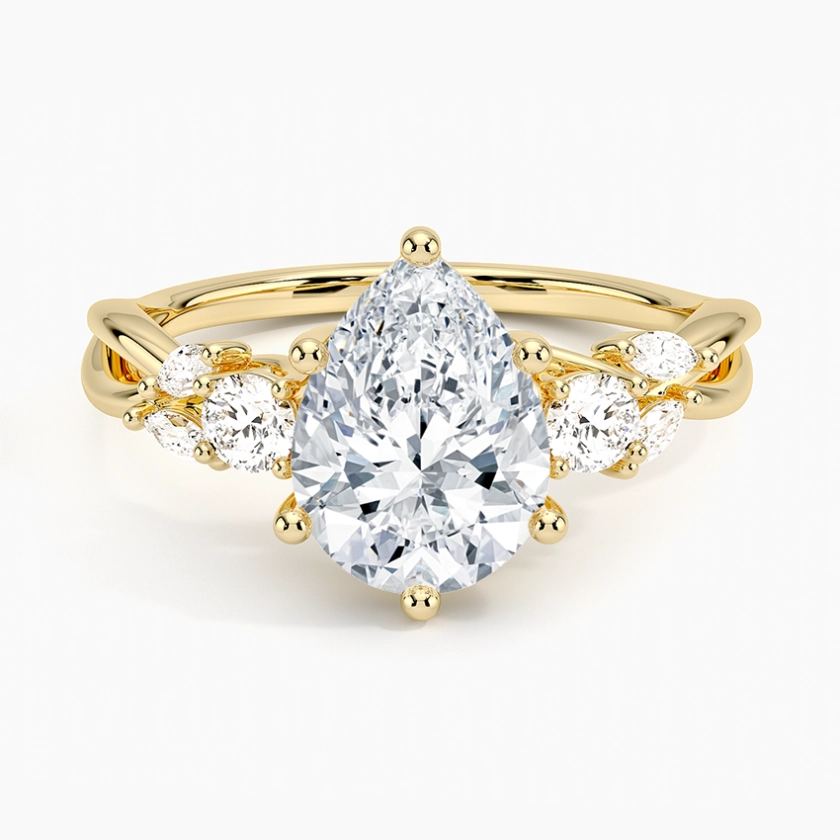 18K Yellow Gold Willow Three Stone Lab Diamond Ring (1/3 ct. tw.)