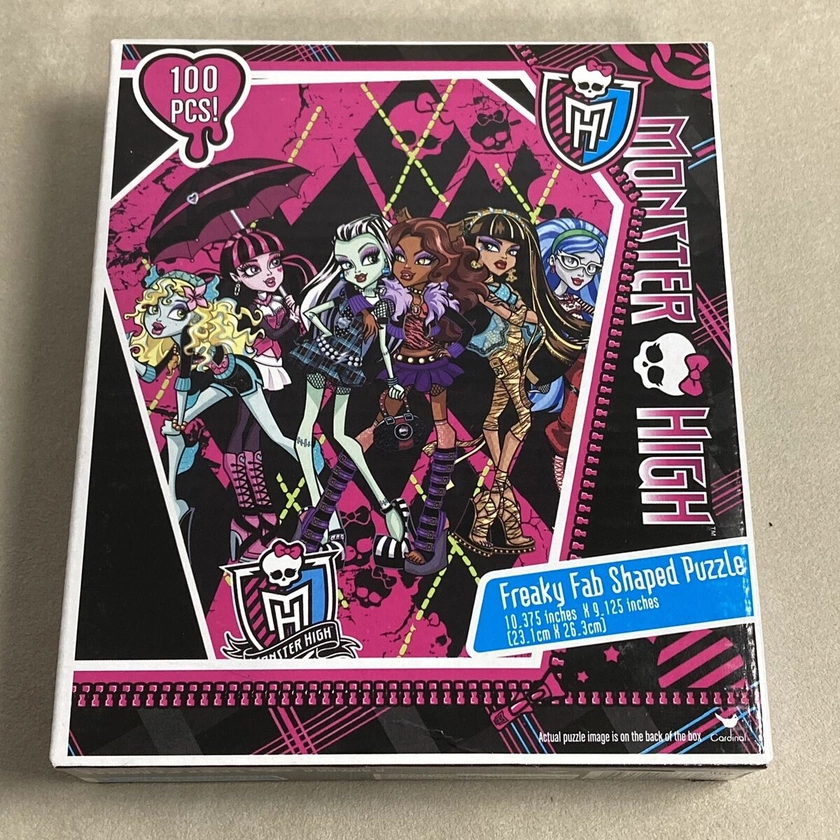 2013 Monster High Mattel 100 Piece Puzzle In Original Seal Never Opened. New