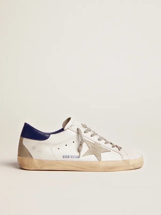 Sneakers Super-Star pour femme blanches et bleues | Golden Goose