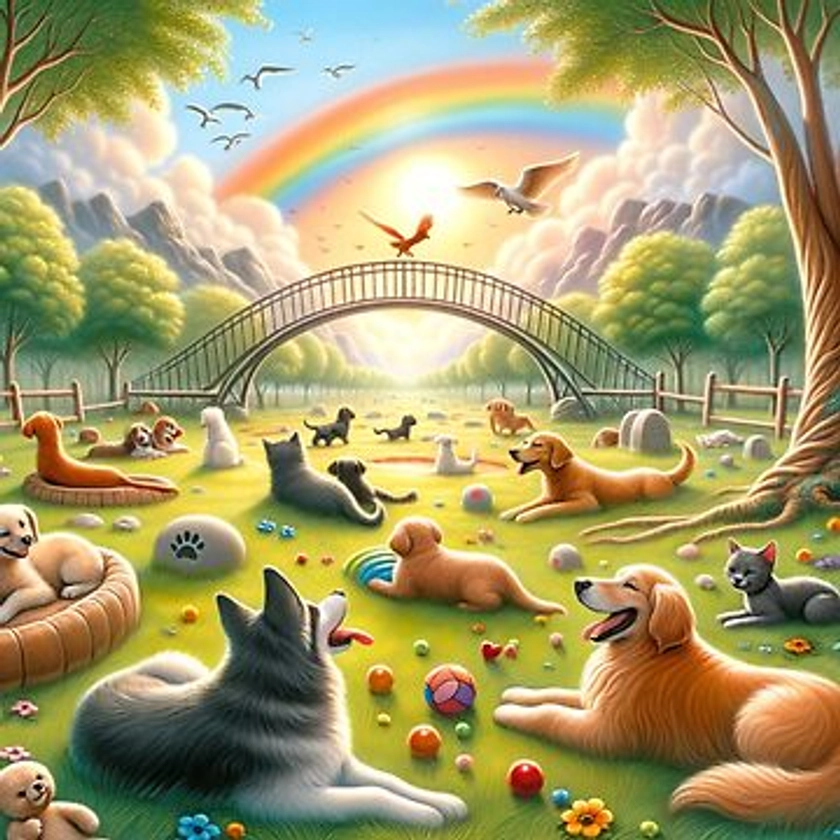 "At the Rainbow Bridge" Magnet for Sale by Azurosa